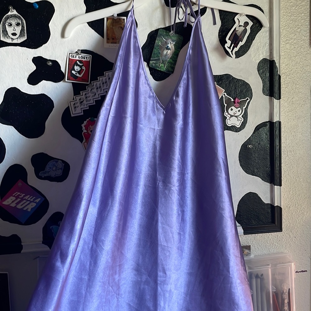 Lilac purple slip dress